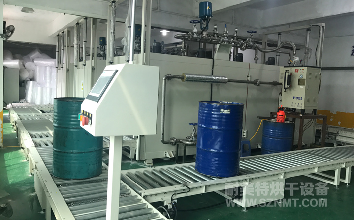 【隧道炉】湖南常德化工圆桶油桶加热烘干线生产厂家哪家好